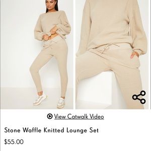 PLT WAFFLE KNIT SET